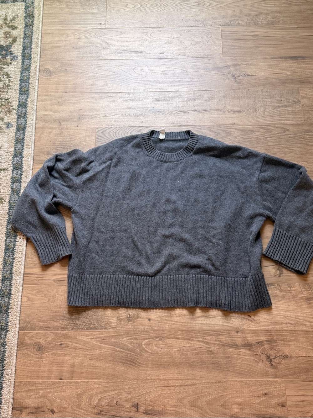 Everlane Women's Organic Cotton Crewneck Sweater - Charcoal - Size XL